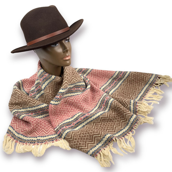 1960's FARIBO pure wool blanket shawl throw wrap - Picture 5 of 9